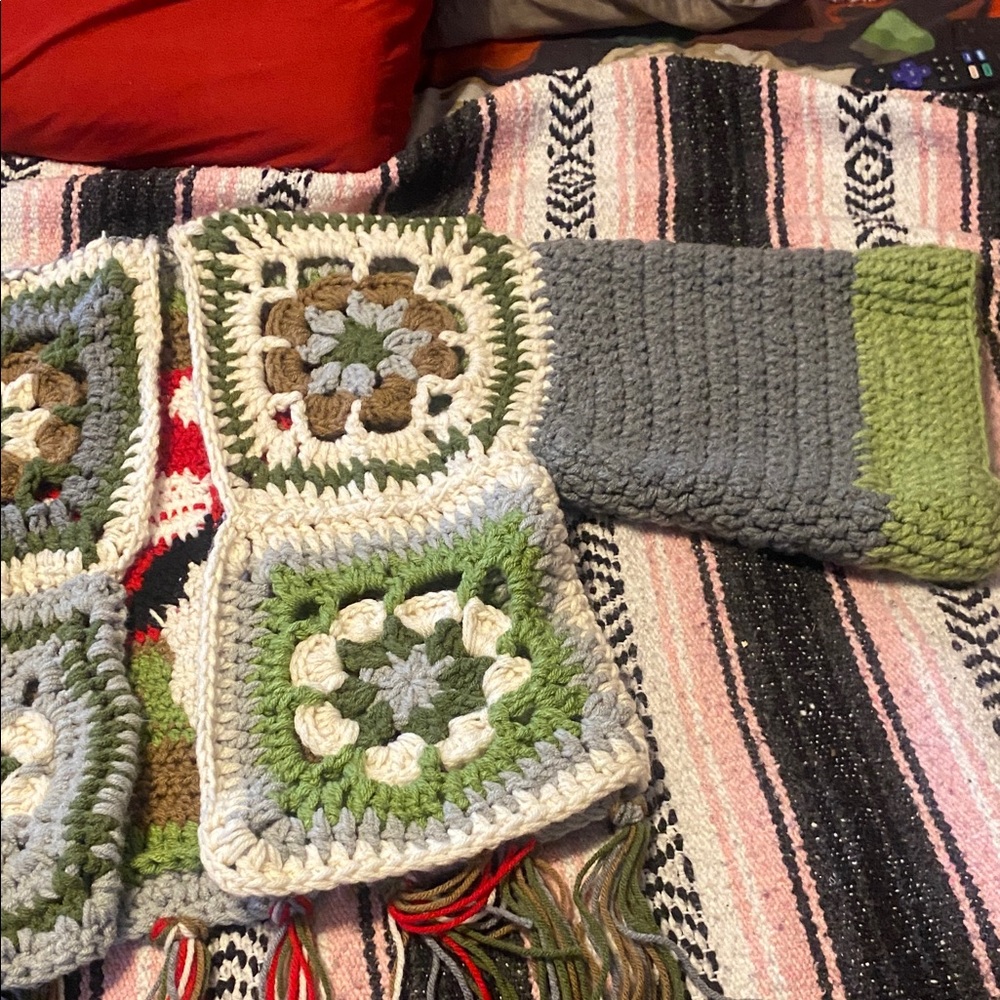 Artisan Crochet Patchwork Cardigan - image 1